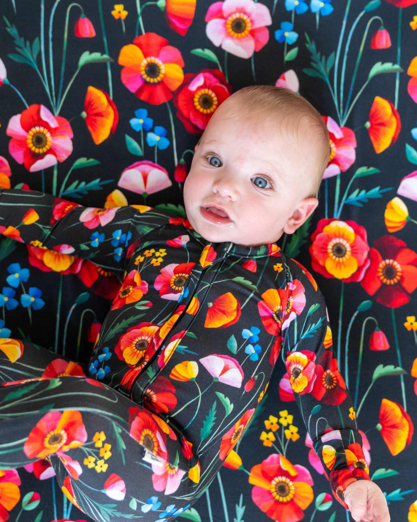 Pretty Poppies StretchLuxe Fitted Crib Sheet (Single)