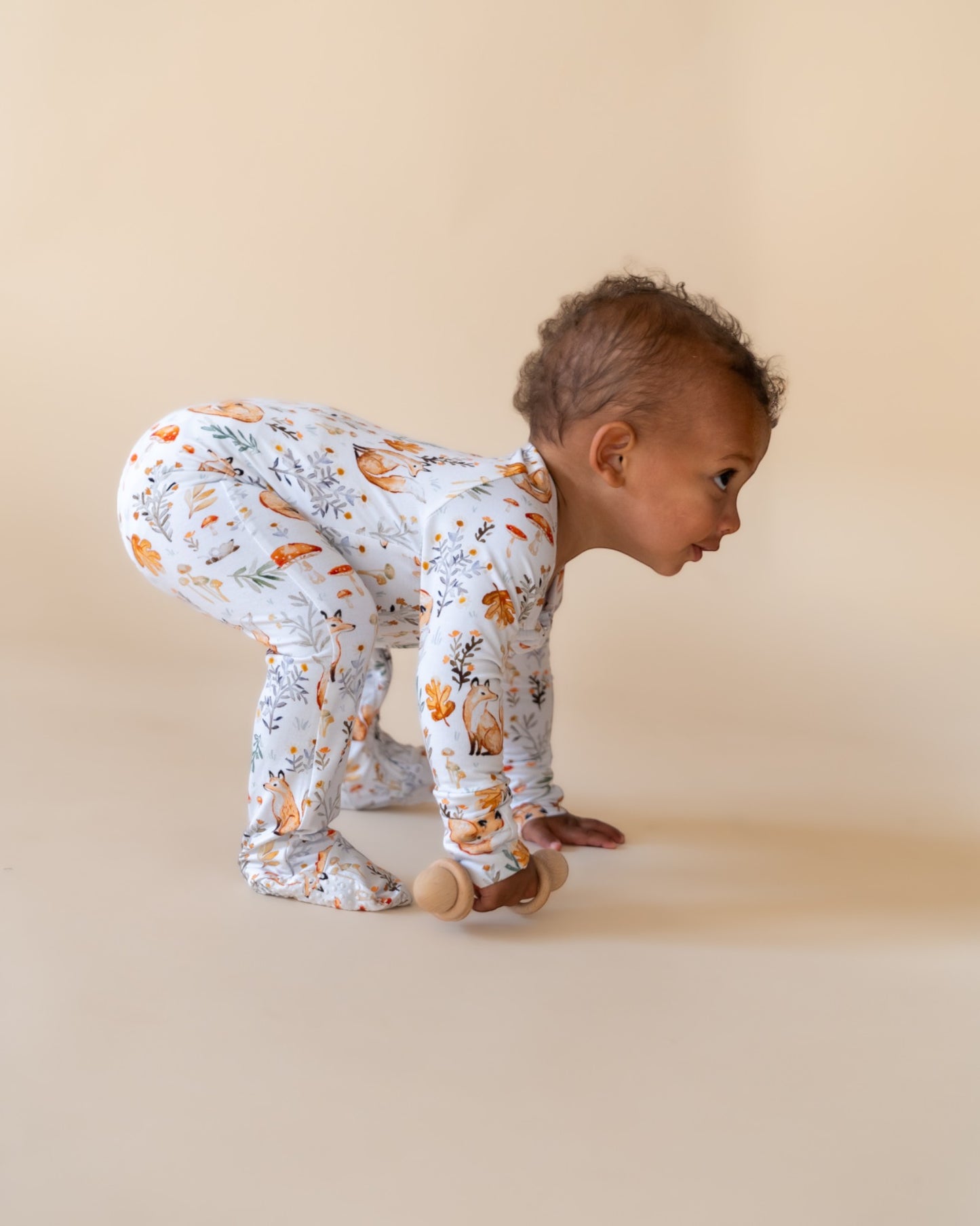 Woodland Foxes StretchLuxe Zip Footie