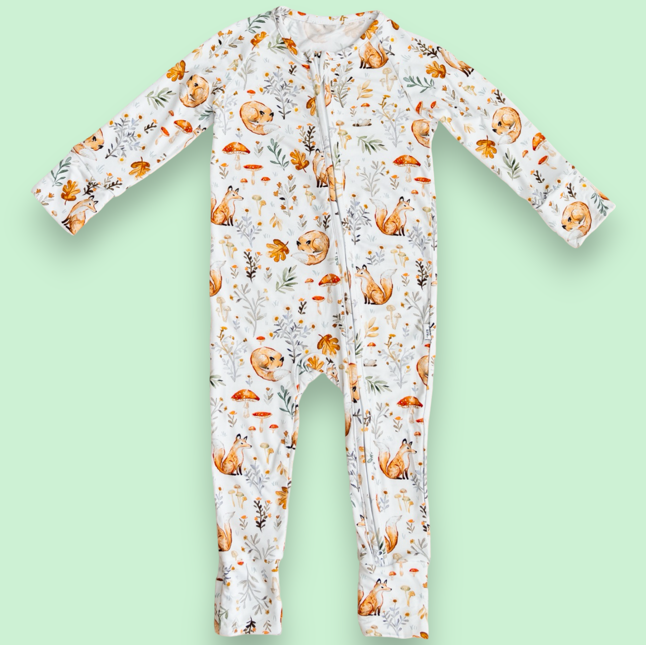 Woodland Foxes StretchLuxe Zip Footie