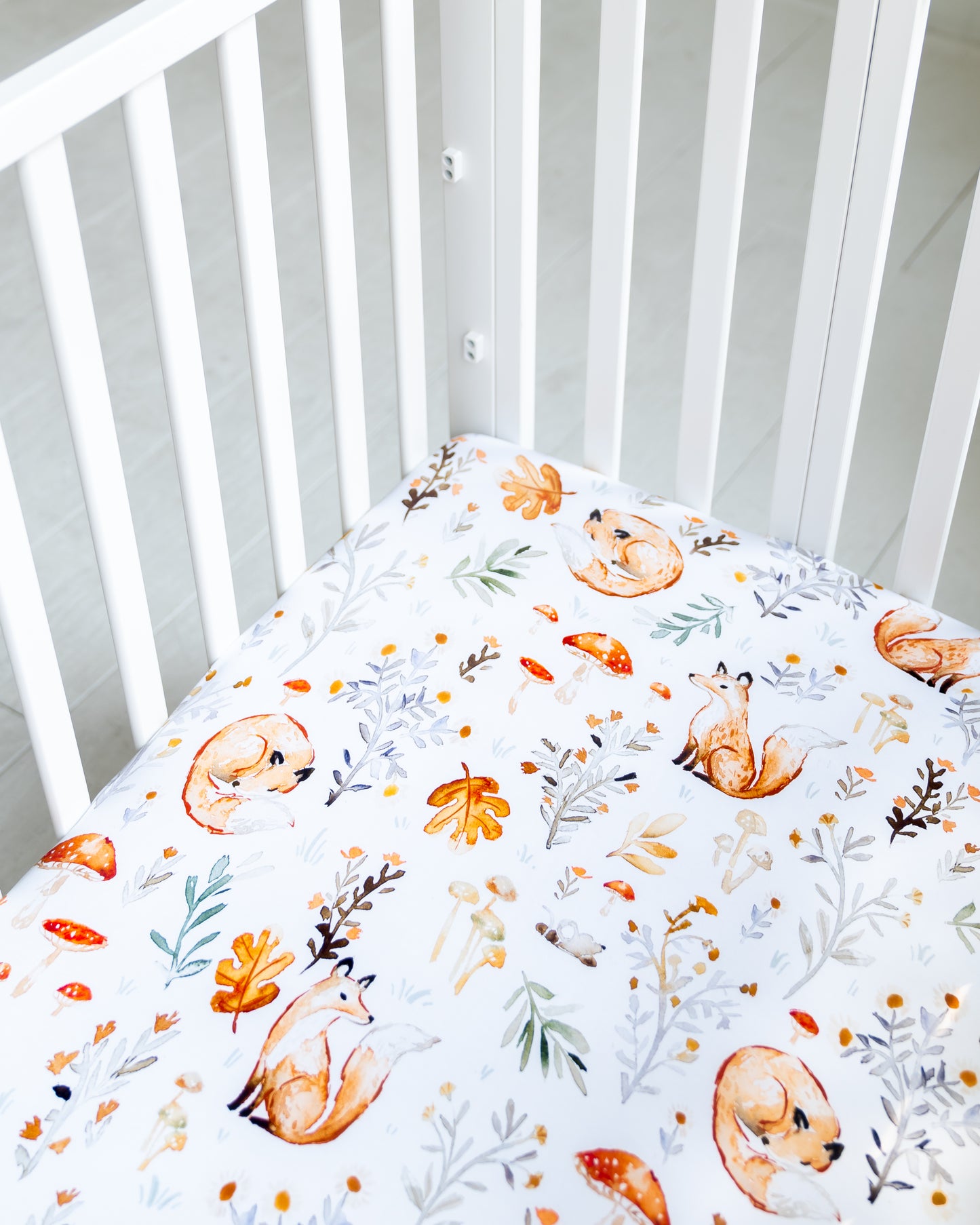 Woodland Foxes StretchLuxe Fitted Crib Sheet (Single)