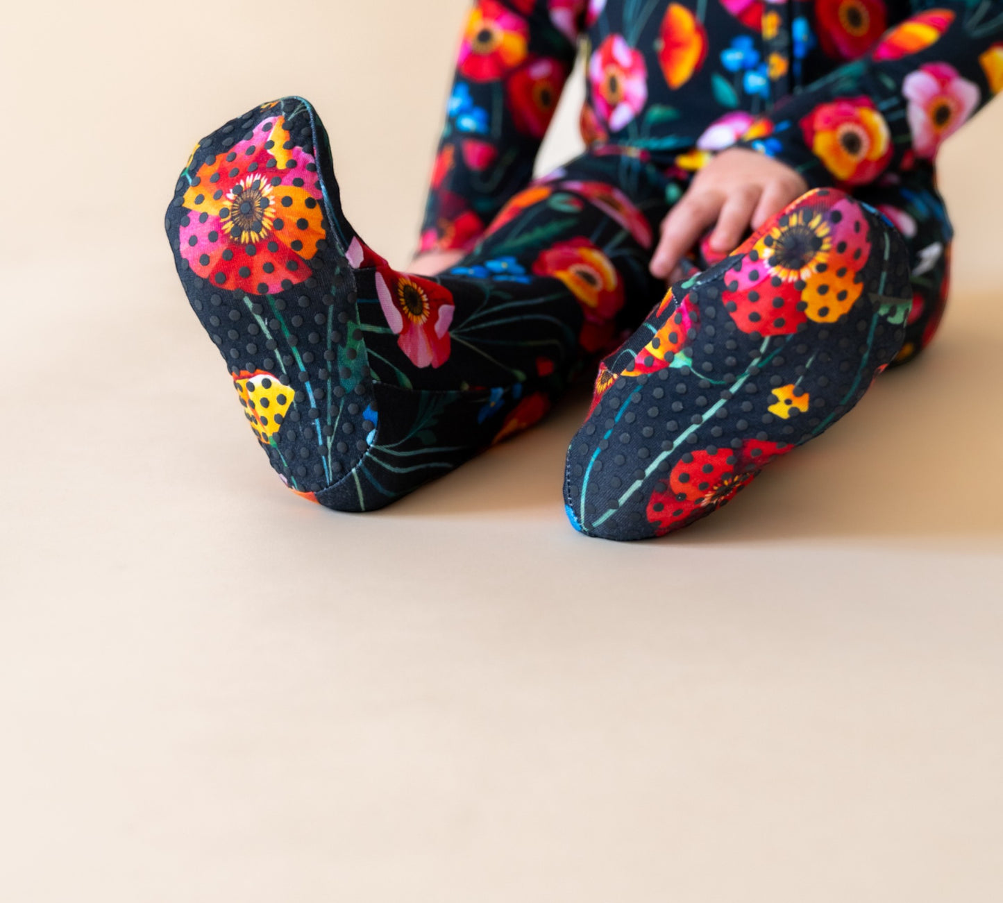 Pretty Poppies StretchLuxe Zip Footie