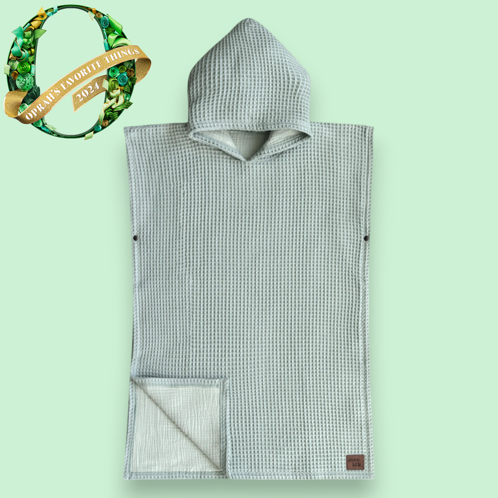 Hooded Poncho Towel in June Breeze – Jade&Kai Co.